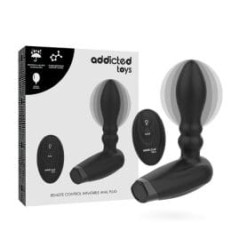 ADDICTED TOYS - INFLATABLE REMOTE CONTROL PLUG - 10 MODES OF VIBRATION 2